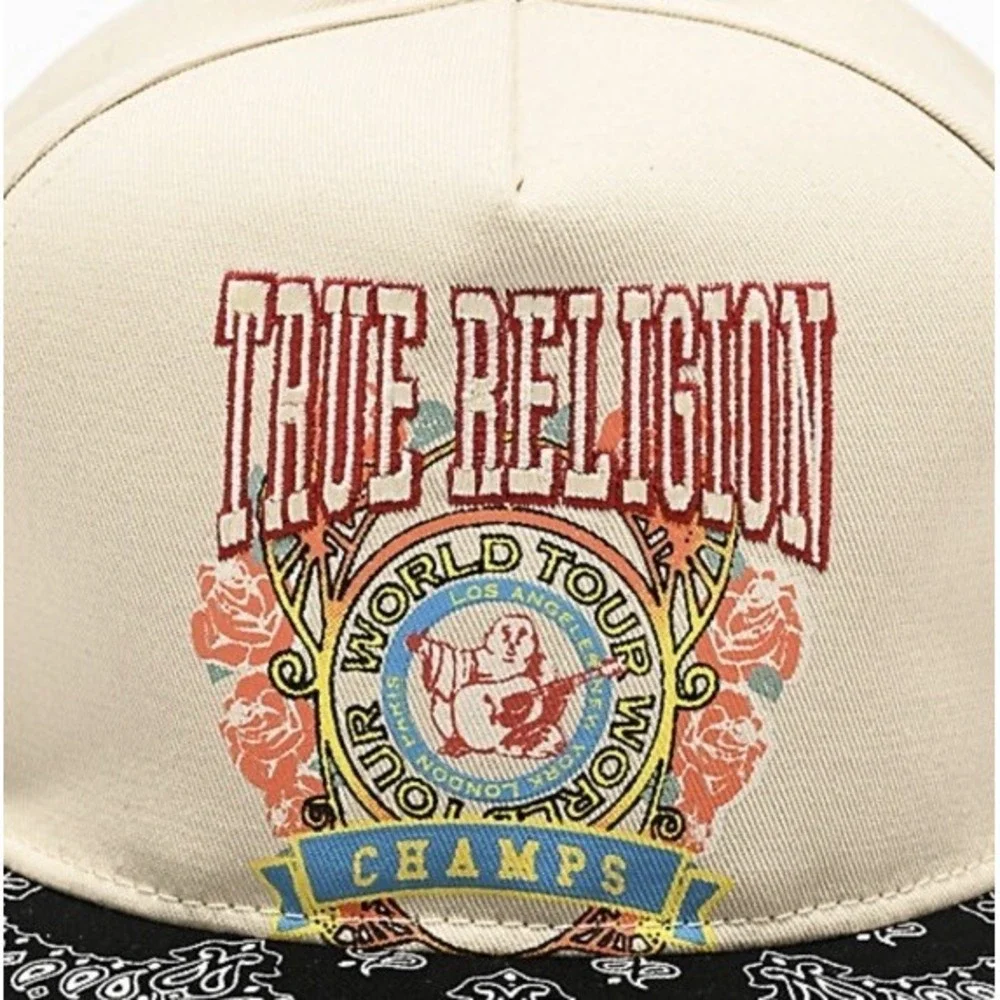 New $69 True Religion Champs‎ Paisley Snapback Adjustable Hat Cap Adult Men's